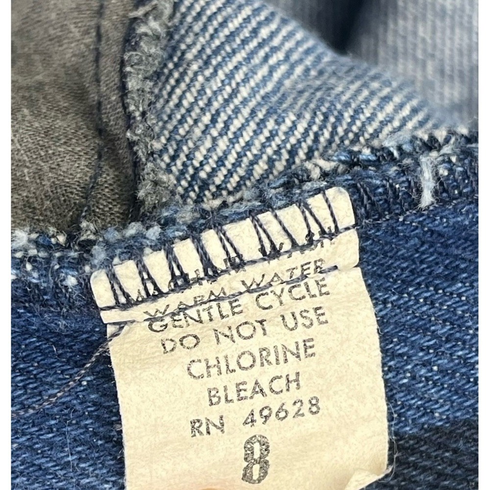 VTG Zena Jeans Women Sz 8 Blue Striped HighRise Taper Grunge 90s Bareback - Picture 11 of 14